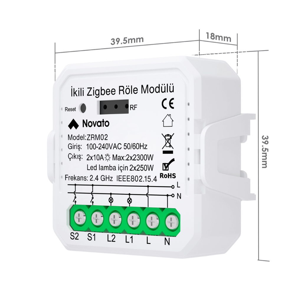 ikili zigbee mini anahtar akilli