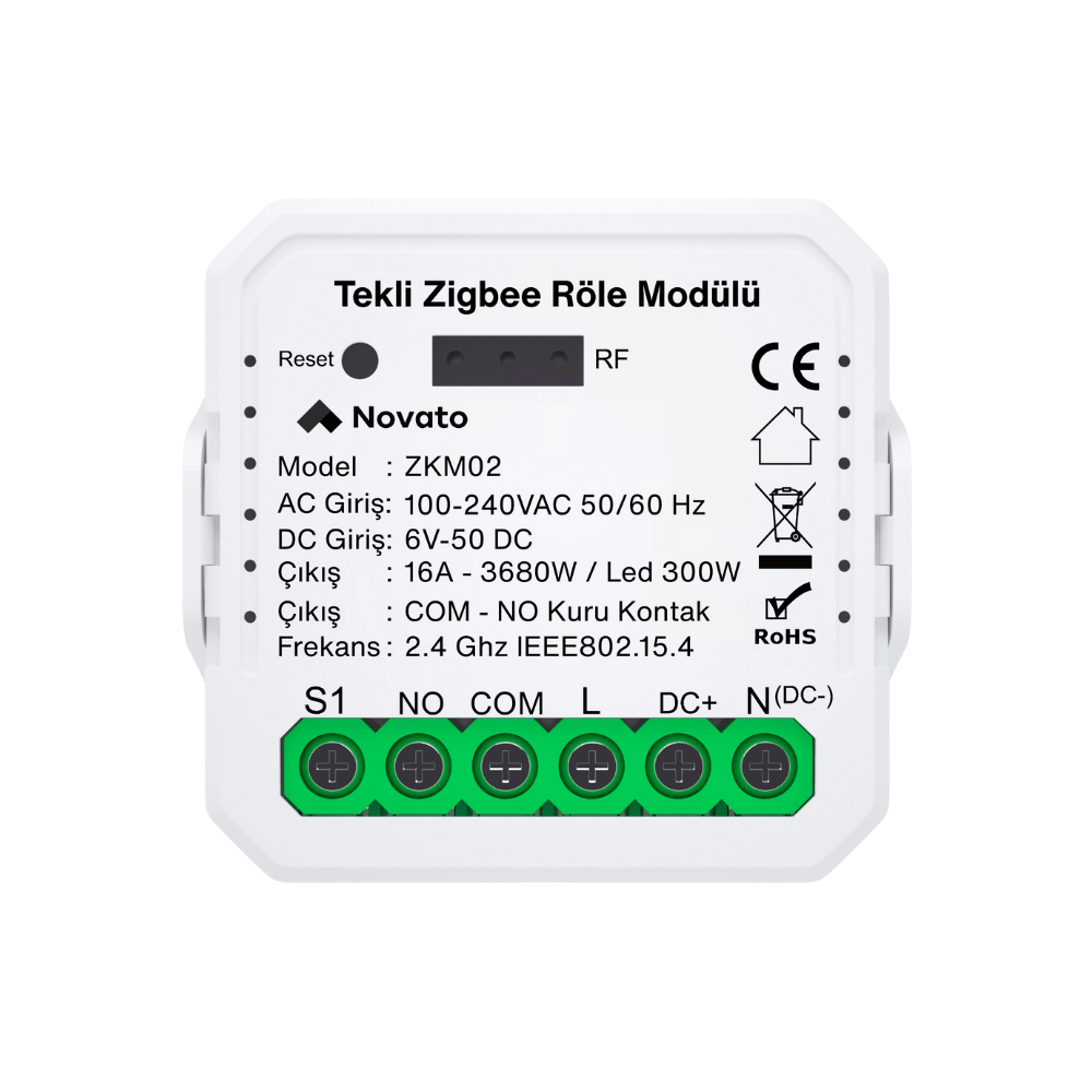 tekli kuru kontak zigbee role 16 amper tuya1