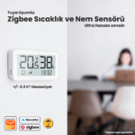 Zigbee LCD Ekranlı Sıcaklık ve Nem Sensörü - Görsel 2
