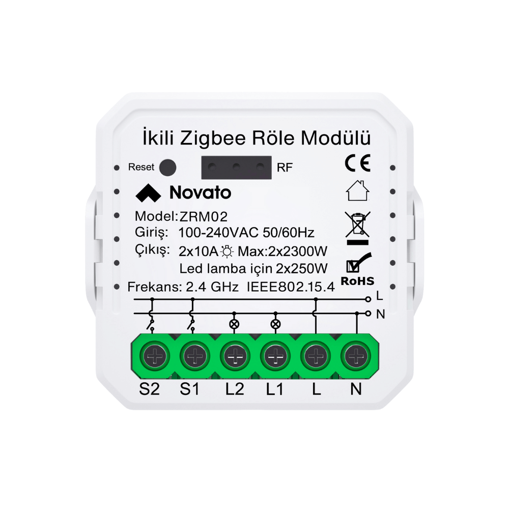 tuya zrm 02 ikili anahtar zigbee mqtt