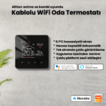 Kablolu LCD Ekranlı WiFi Oda Termostatı - Görsel 2