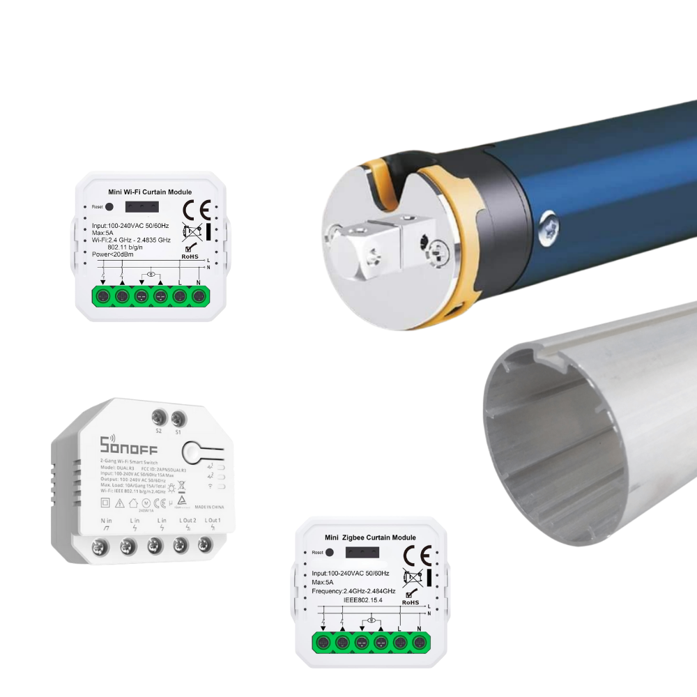 wifi-zigbee-sonoff-perde-tuya.png WiFi / Zigbee Akıllı Motorlu Stor Perde Dönüşüm Seti - Görsel 1
