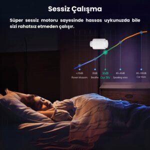 Zigbee Akıllı Termostatik Radyatör Vanası ARV-01 4 zigbee akilli termostatik radyator vanasi sessiz