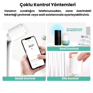 Zigbee Akıllı Termostatik Radyatör Vanası ARV-01 5 zigbee akilli termostatik radyator vanasi yonetim