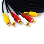 6 Metre 3 RCA - 3 RCA Kompozit AV Kablosu | Stereo Ses ve Video Bağlantısı - Görsel 3