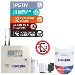 OPAX-2545 PSTN BGR-09 Kablosuz Sirenli Akülü Ev ve İşyeri Alarm Seti