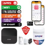 OPAX-W20-SİYAH+BGR-09 GPRS I WİFİ BGR-09 KABLOSUZ SİRENLİ ALARM SİSTEMİ (1 YIL AHM ÜCRETSİZ)