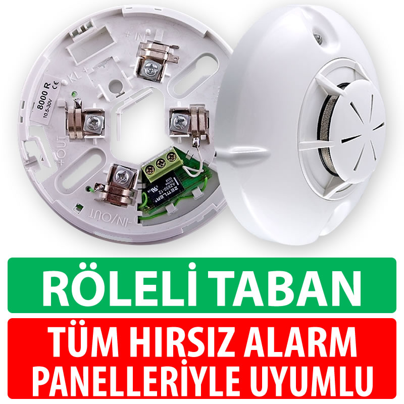 2242.jpg Optik Duman Dedektörü ve Röleli Dedektör Tabanı UniPOS FD 8030 + DB 8000R - Görsel 1