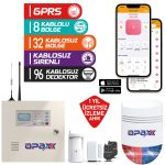 OPAX-2646 BGR-09 Kablosuz Sirenli Akülü GPRS/GSM Ev ve İşyeri Alarm Seti