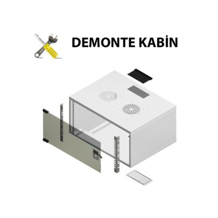 Equipment 4U-SOHO Kabin çeşitleri ve Aksesuar – 4U SOHO Tipi Beyaz Demonte Kabin (W=540mm, D=400mm)