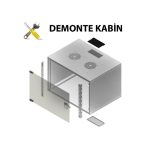 Equipment 9U-SOHO Kabin çeşitleri ve Aksesuar – 9U SOHO Tipi Beyaz Demonte Kabin (W=540mm, D=400mm)