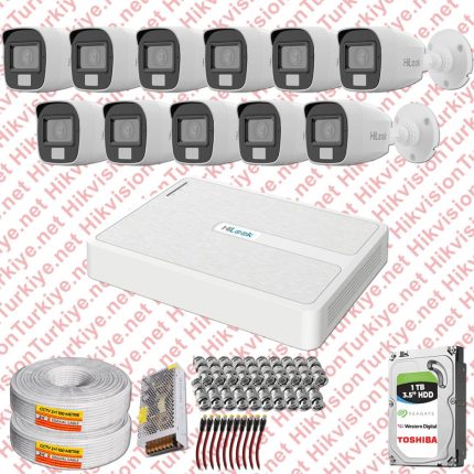 HiLook ST01437 Kampanyalı AHD Kamera Setleri – Hilook Güvenlik Kamerası Seti Dah-Mik Colorvu 11 Kamera