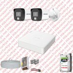 Hikvision ST01055 Kampanyalı AHD Kamera Setleri – Hikvision 02 Kameralı Colorvu Hibrit Güvenlik Kamerası