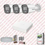 Hikvision ST01137 Kampanyalı AHD Kamera Setleri – Hikvision Colorvu Gece Renkli 03 Kameralı Set 500GB Hdd