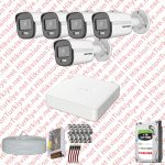 Hikvision ST01139 Kampanyalı AHD Kamera Setleri – Hikvision Colorvu Gece Renkli 05 Kameralı Set 1TB Hdd