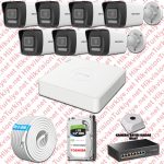 Hikvision ST01238 Kampanyalı İP Kamera Setleri – Hikvision İp 07 Kameralı Set 1080p Colorvu Mikrofonlu
