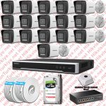 Hikvision ST01247 Kampanyalı İP Kamera Setleri – Hikvision İp 16 Kameralı Set 1080p Colorvu Mikrofonlu