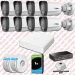 Hikvision KSET0553 Kampanyalı İP Kamera Setleri – TTec Hikvision 8 Kameralı IP Full HD Mikrofonlu Güvenlik Kamerası
