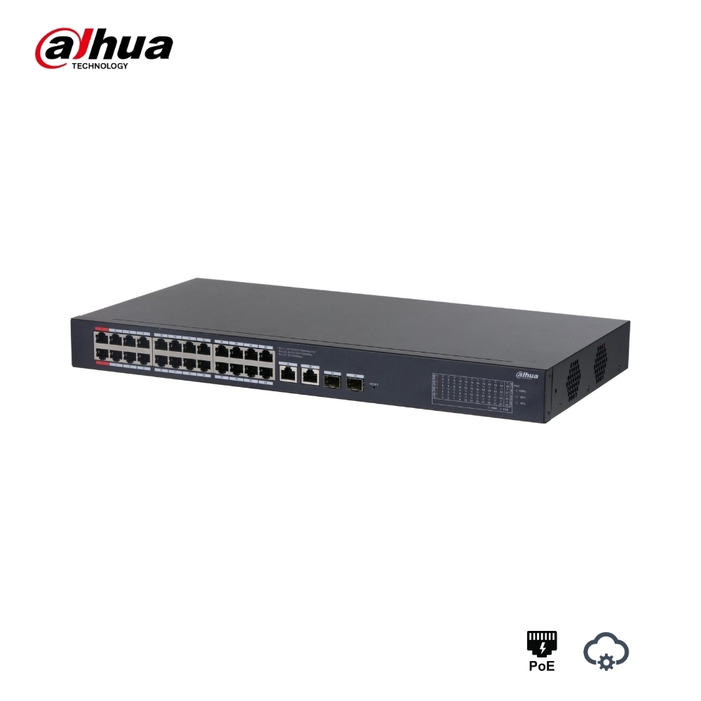c1_p2082_pp2240.webp Dahua PFS4226-24GT-370 24 Port Gigabit PoE Switch - Görsel 1