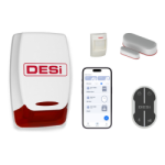 DESi Midline Smart Plus Akıllı Alarm Sistemi WiFi - iOS/Android Uyumlu - Uygulama ile Kullanım ve Anlık Bildirimler