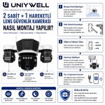 UNIYWEL 4G 3'LÜ SOLAR KAMERA - Görsel 3