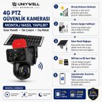 Uniywell 2 Kameralı 1 Sabit 1 Ptz Aov 4mp Solar Güvenlik Kamerası 180G - Görsel 2