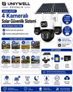 Uniywell Unw-4G3PT 4 Kameralı Solar Güvenlik Sistemi 1 Yıllık SIM Kart - Görsel 2