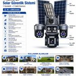 Uniywell Unw-4G1PTZ 4 Kameralı Solar Güvenlik Sistemi 1 PTZ Hareketli